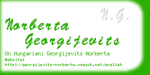norberta georgijevits business card